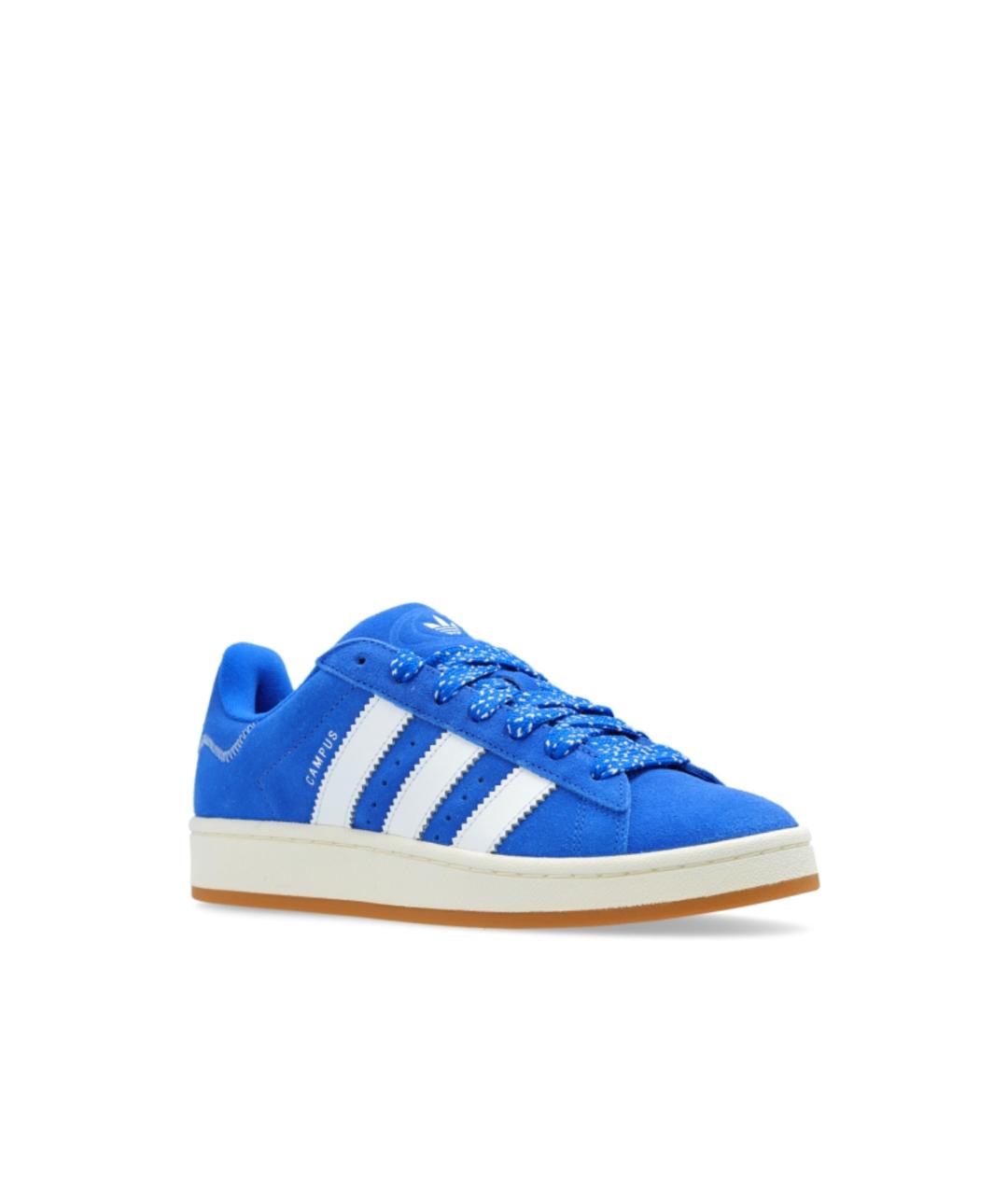 ADIDAS Голубые замшевые кеды, фото 4