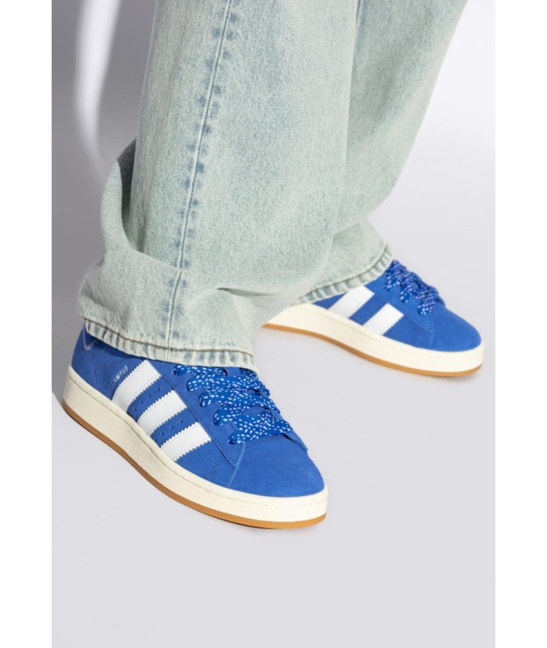 ADIDAS Голубые замшевые кеды, фото 5