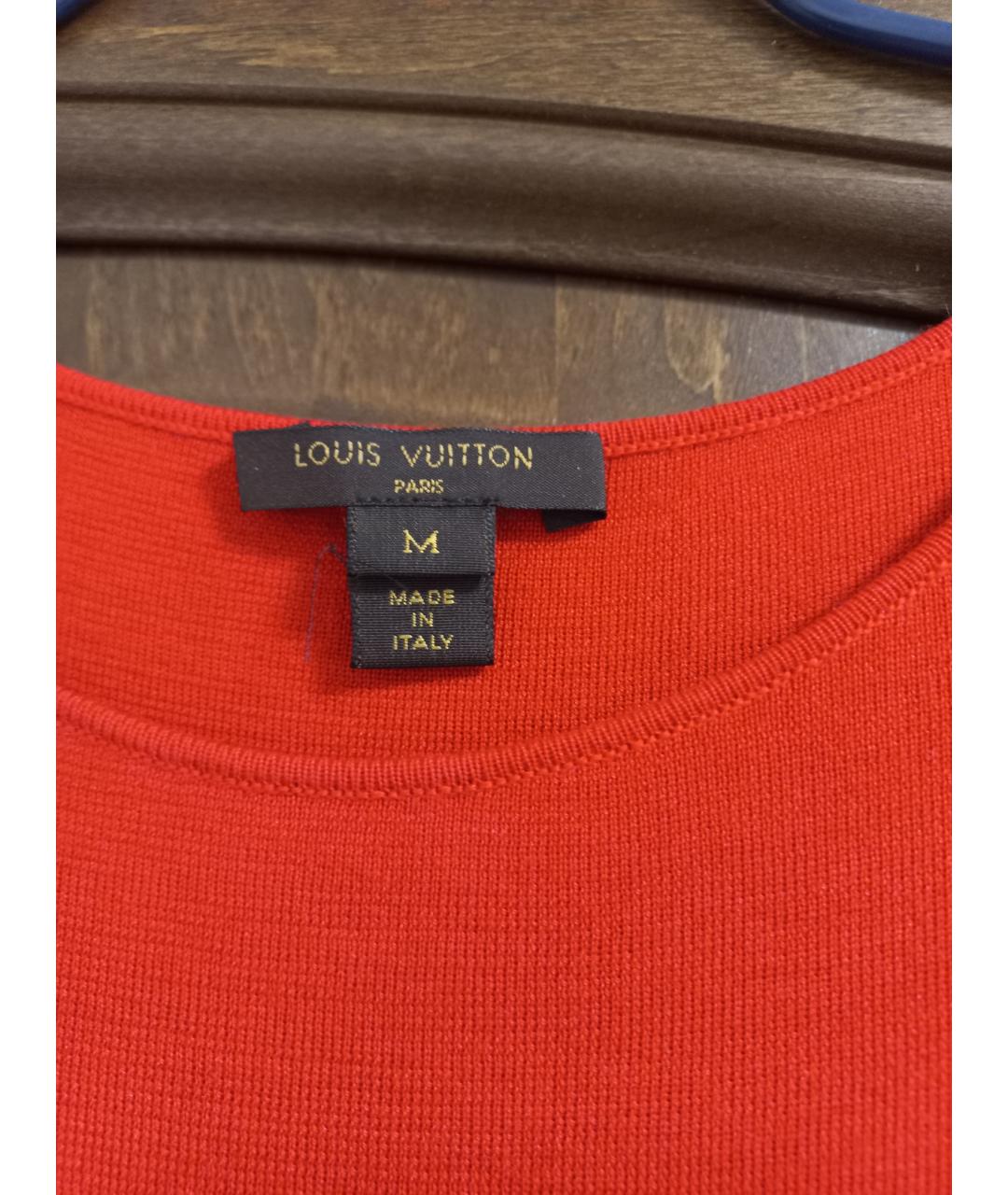 LOUIS VUITTON Красное вискозное повседневное платье, фото 3