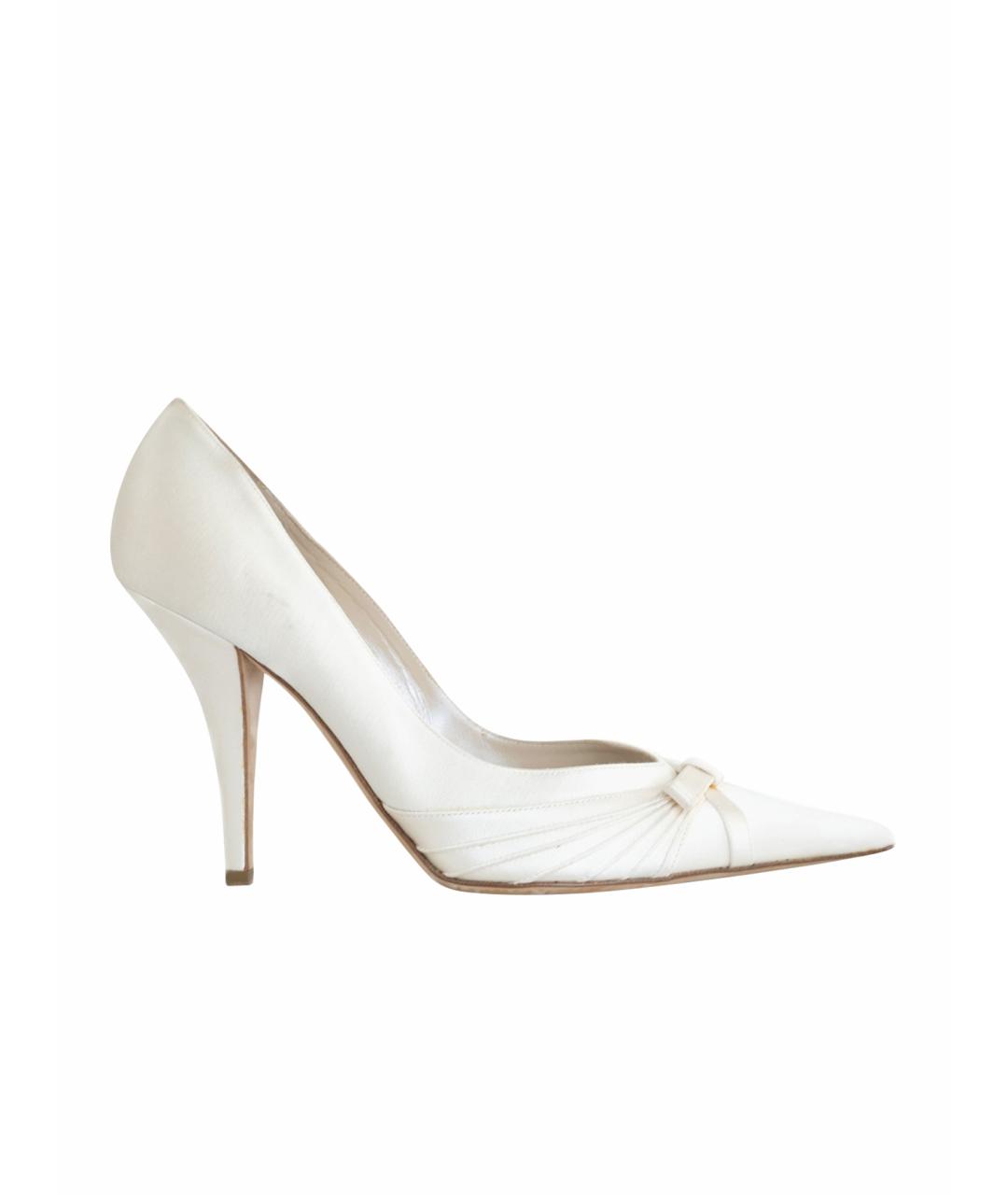 CHRISTIAN DIOR Белые кожаные туфли, фото 1
