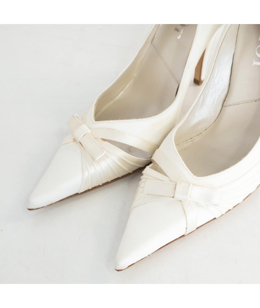 CHRISTIAN DIOR Белые кожаные туфли, фото 3