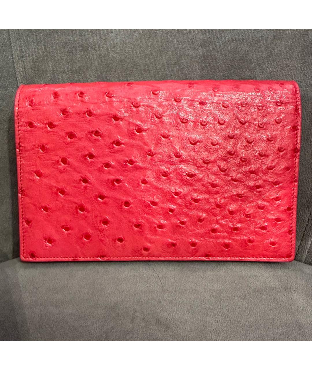 SAINT LAURENT Розовая кожаная сумка через плечо, фото 3