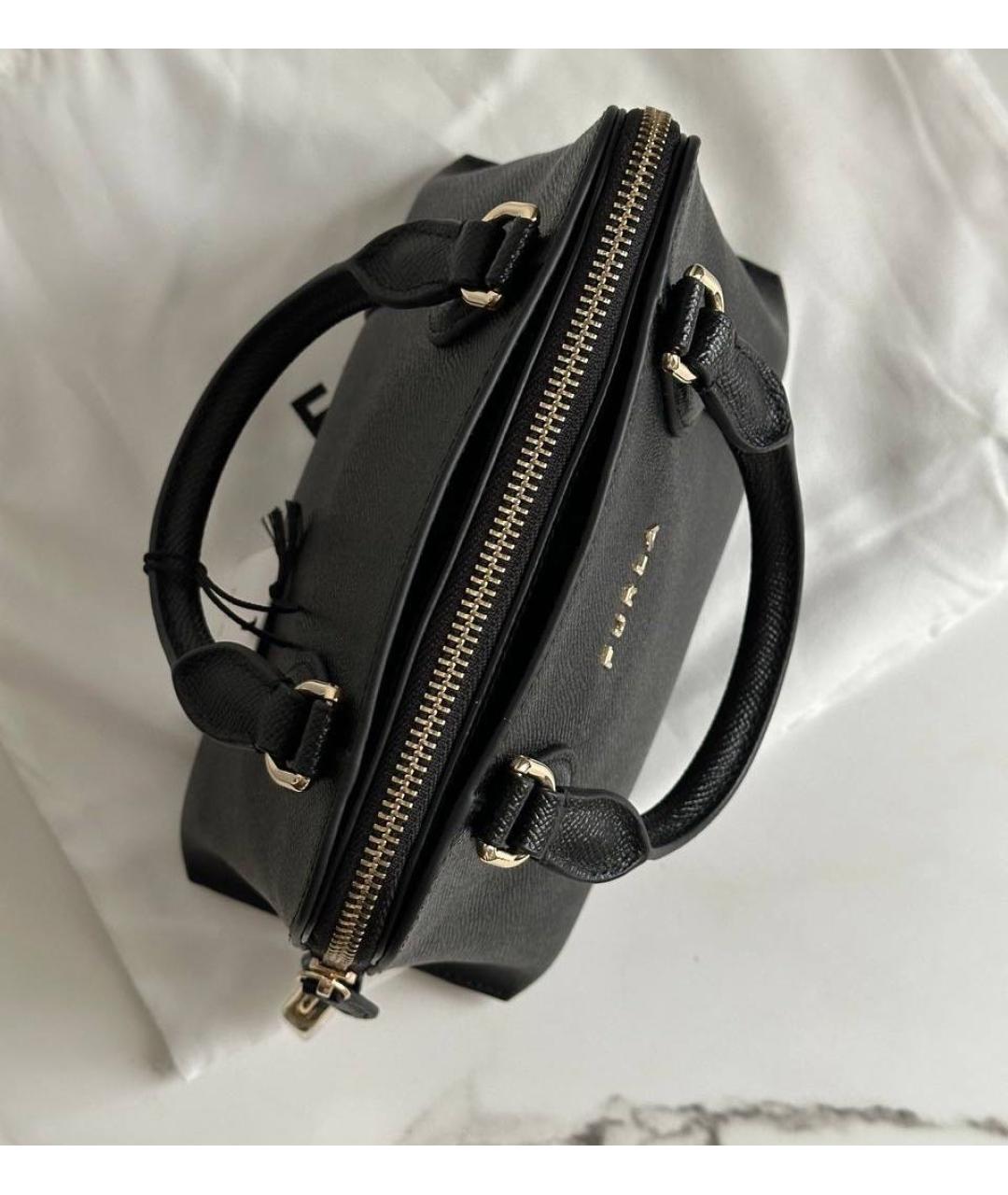 FURLA Черная кожаная сумка через плечо, фото 4