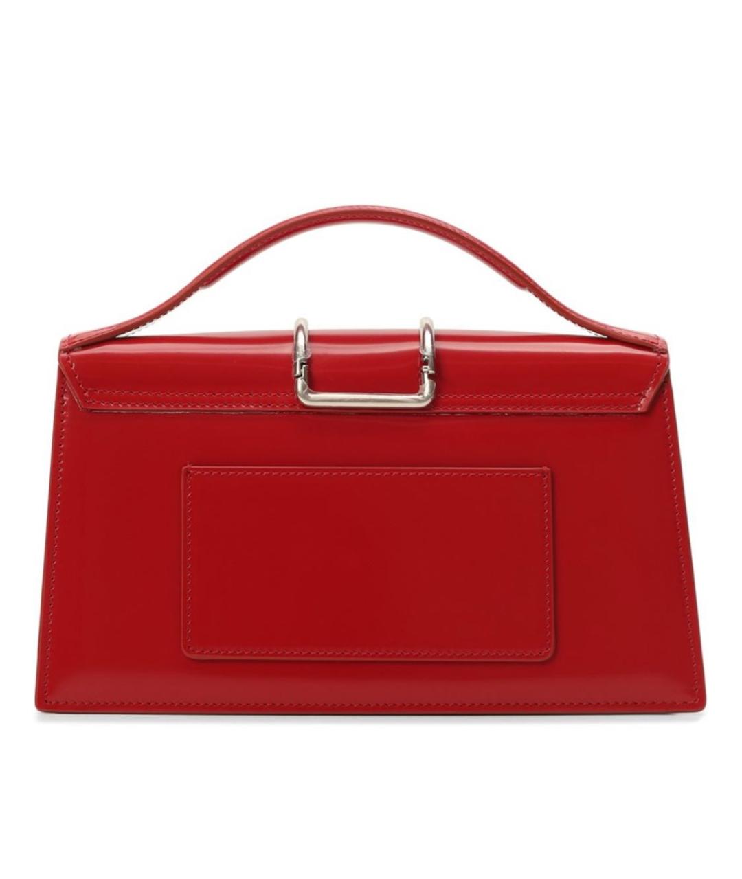JACQUEMUS Красная сумка с короткими ручками из лакированной кожи, фото 2