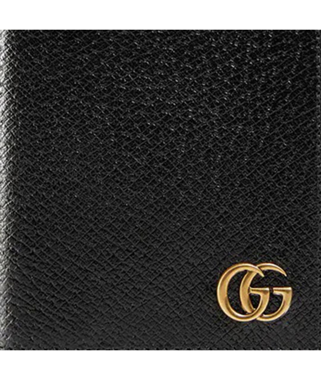 GUCCI Черный кожаный кошелек, фото 6