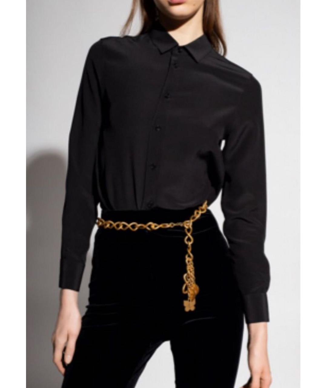 SAINT LAURENT Черная шелковая рубашка, фото 6