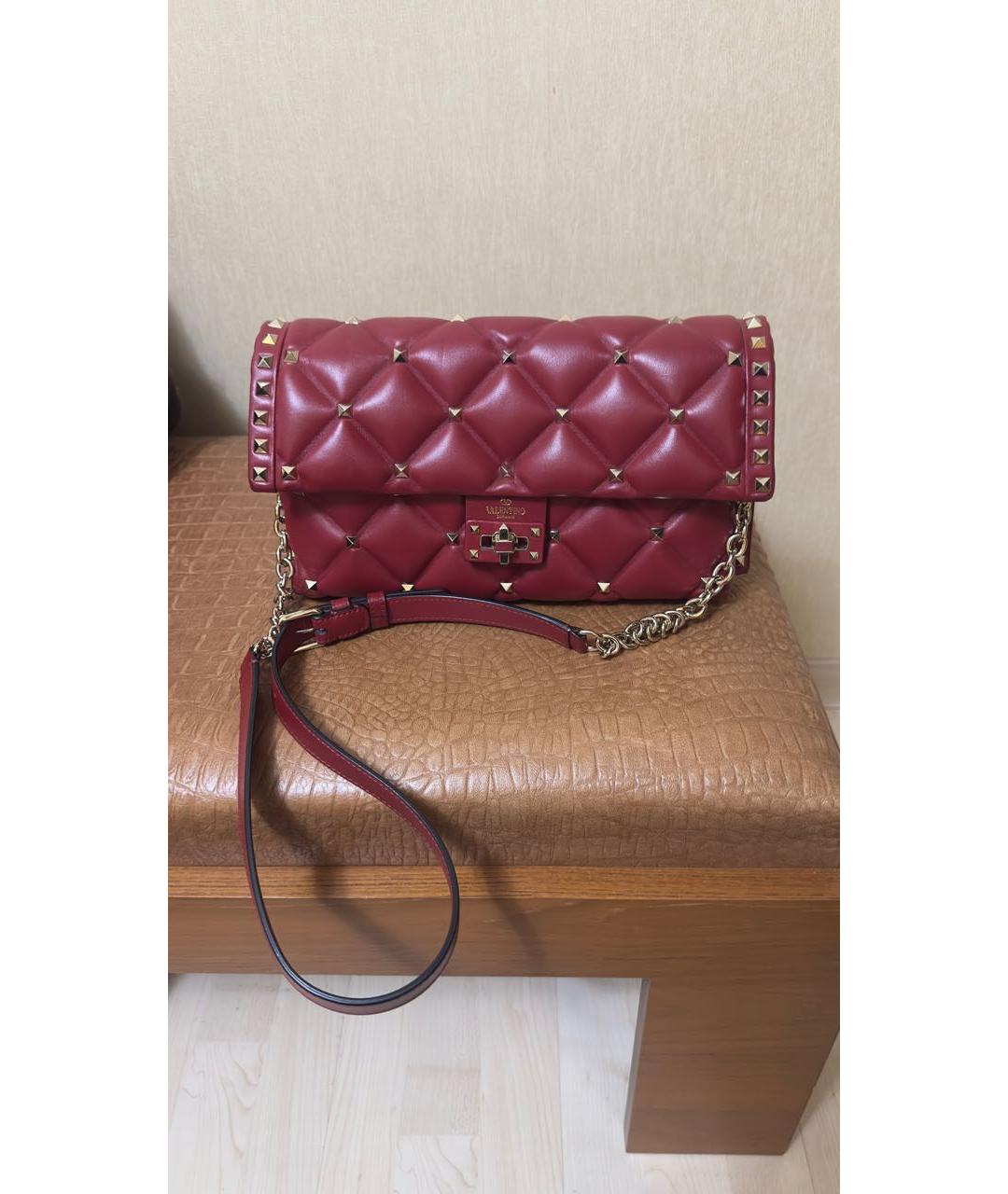 VALENTINO Красная кожаная сумка через плечо, фото 8