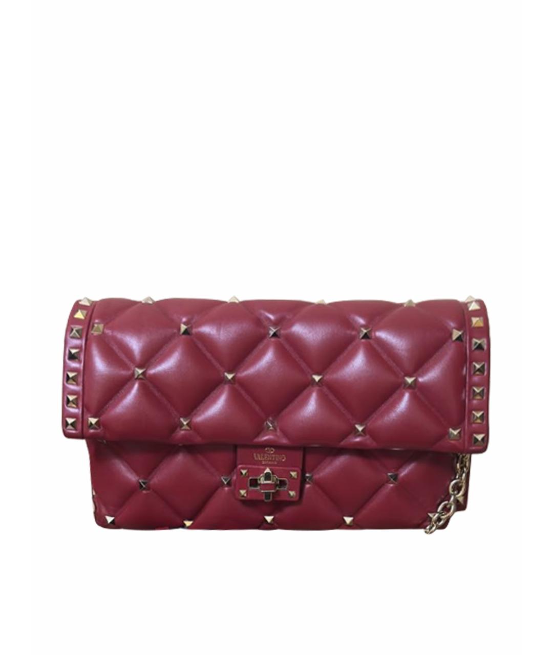 VALENTINO Красная кожаная сумка через плечо, фото 1