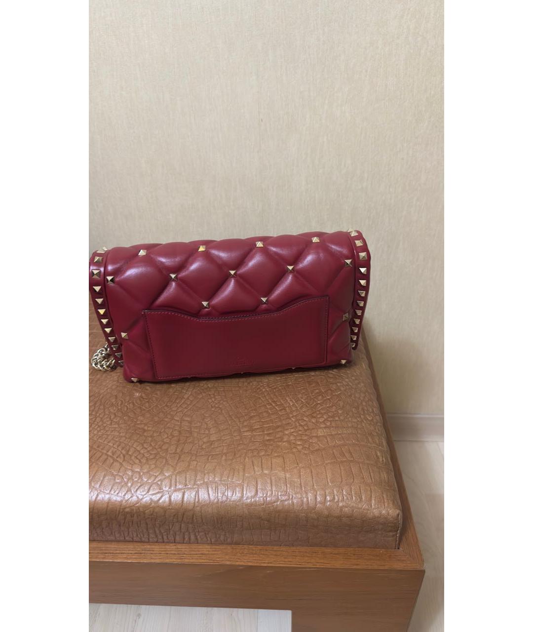 VALENTINO Красная кожаная сумка через плечо, фото 3