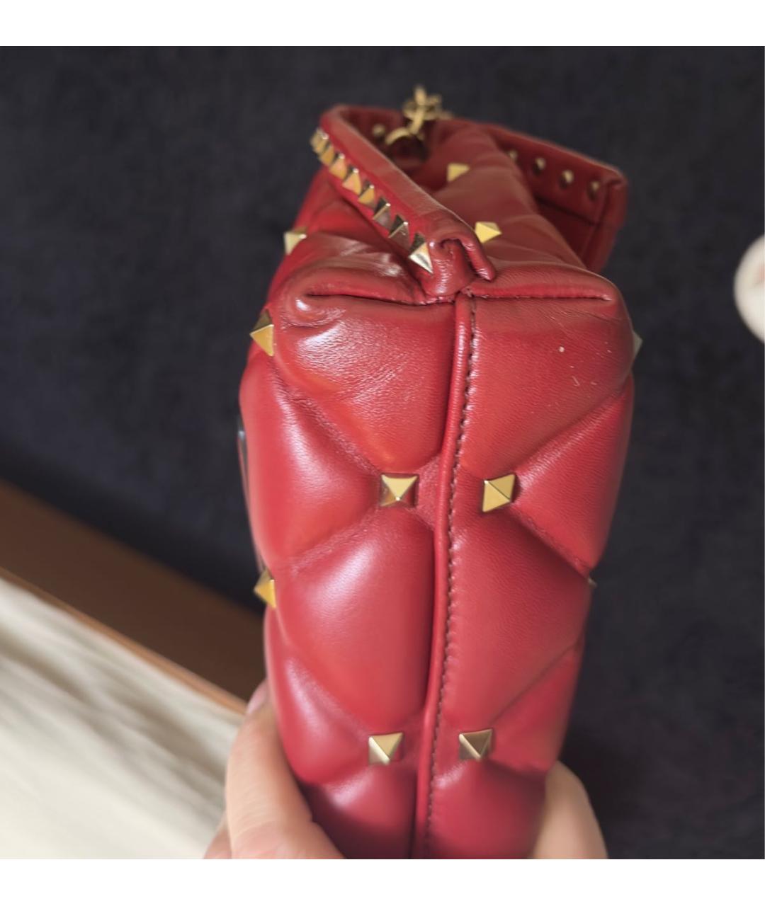 VALENTINO Красная кожаная сумка через плечо, фото 7