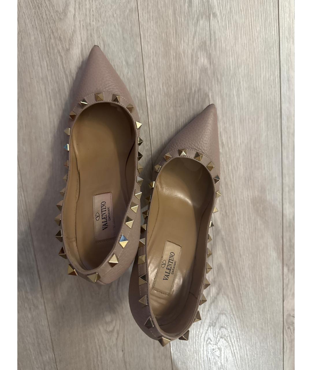 VALENTINO Бежевые кожаные туфли, фото 3