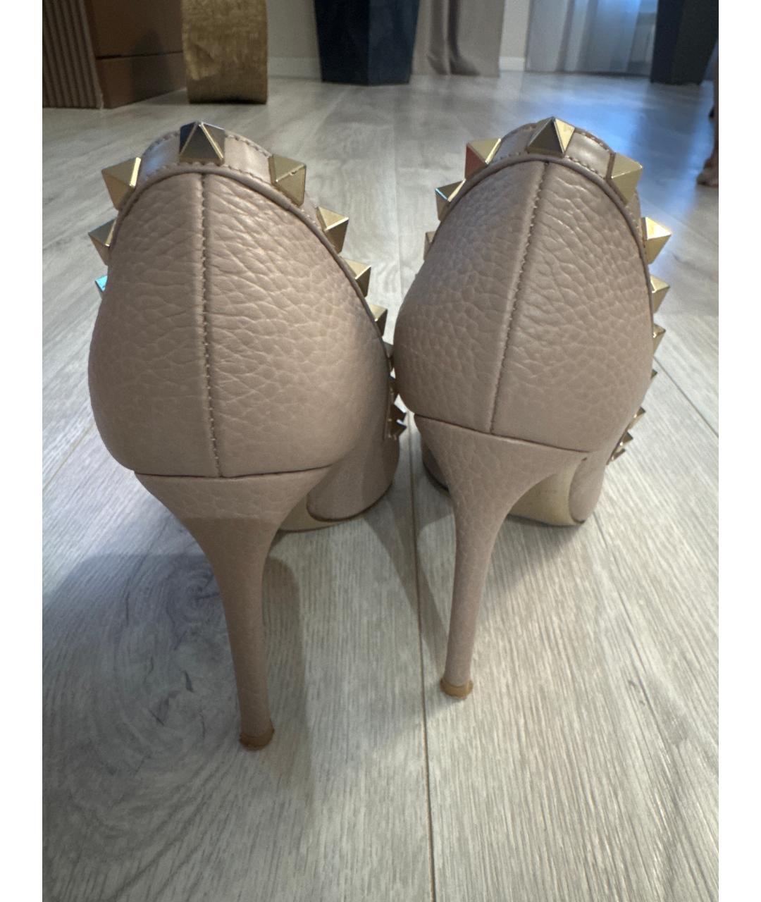 VALENTINO Бежевые кожаные туфли, фото 4