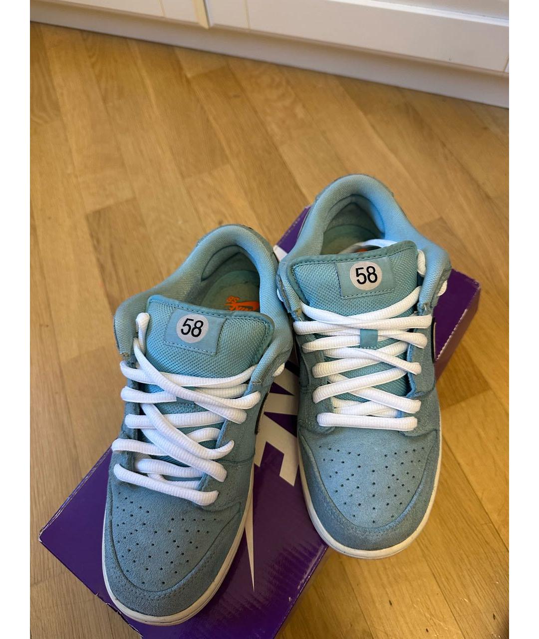 NIKE Голубые низкие кроссовки / кеды, фото 4