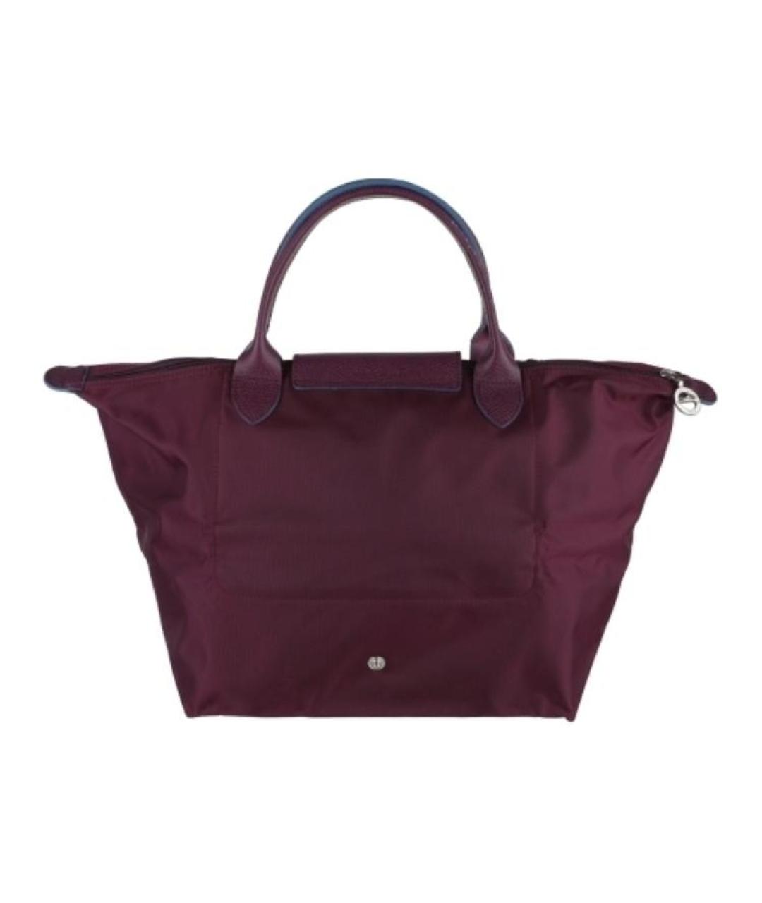 LONGCHAMP Бордовая хлопковая сумка через плечо, фото 5