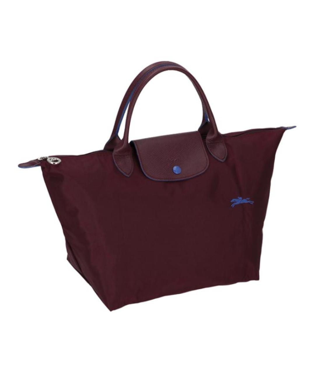 LONGCHAMP Бордовая хлопковая сумка через плечо, фото 2