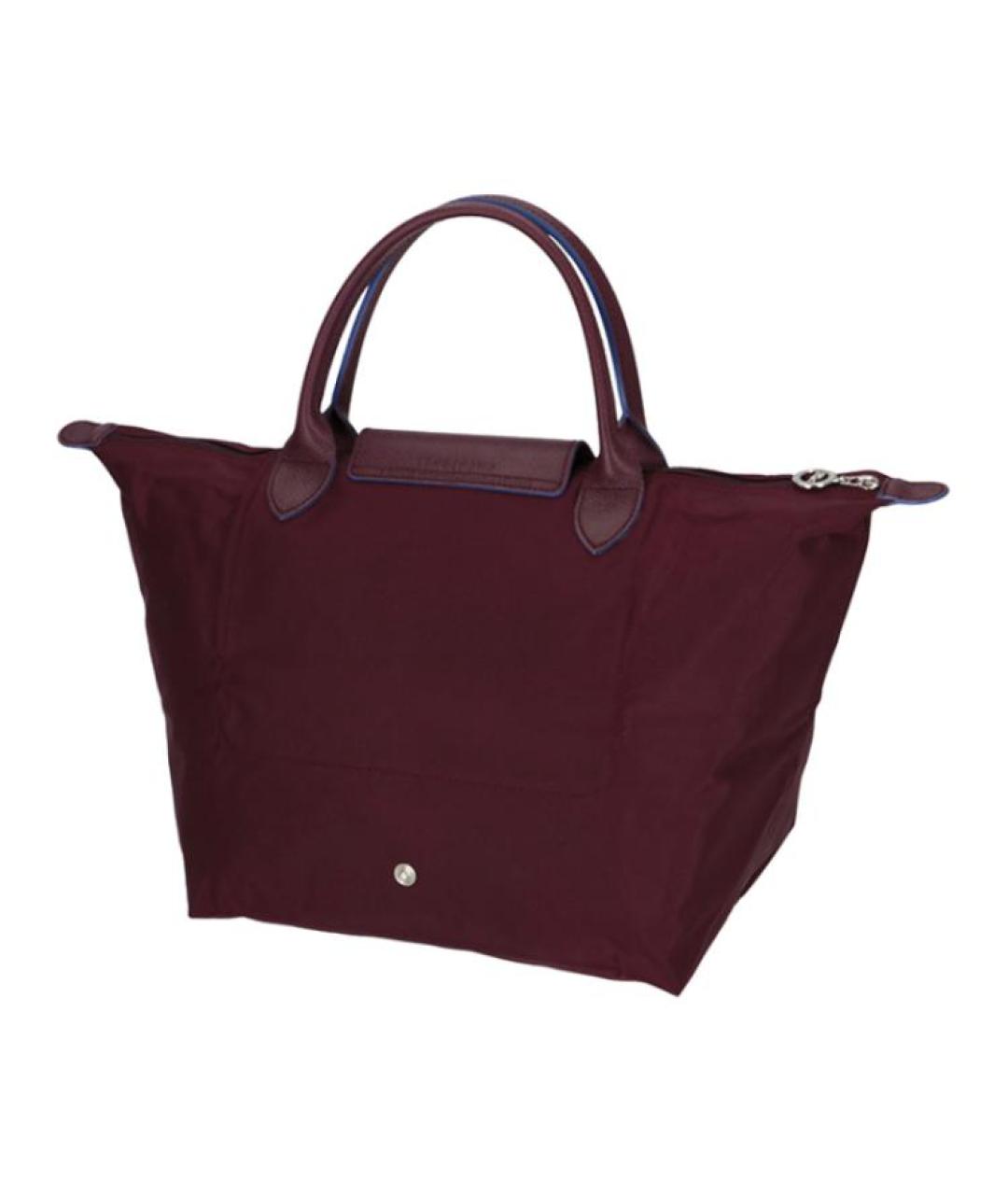 LONGCHAMP Бордовая хлопковая сумка через плечо, фото 4