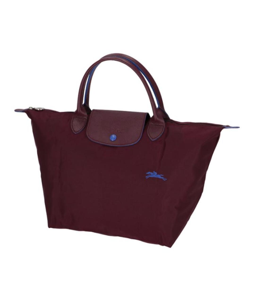 LONGCHAMP Бордовая хлопковая сумка через плечо, фото 3
