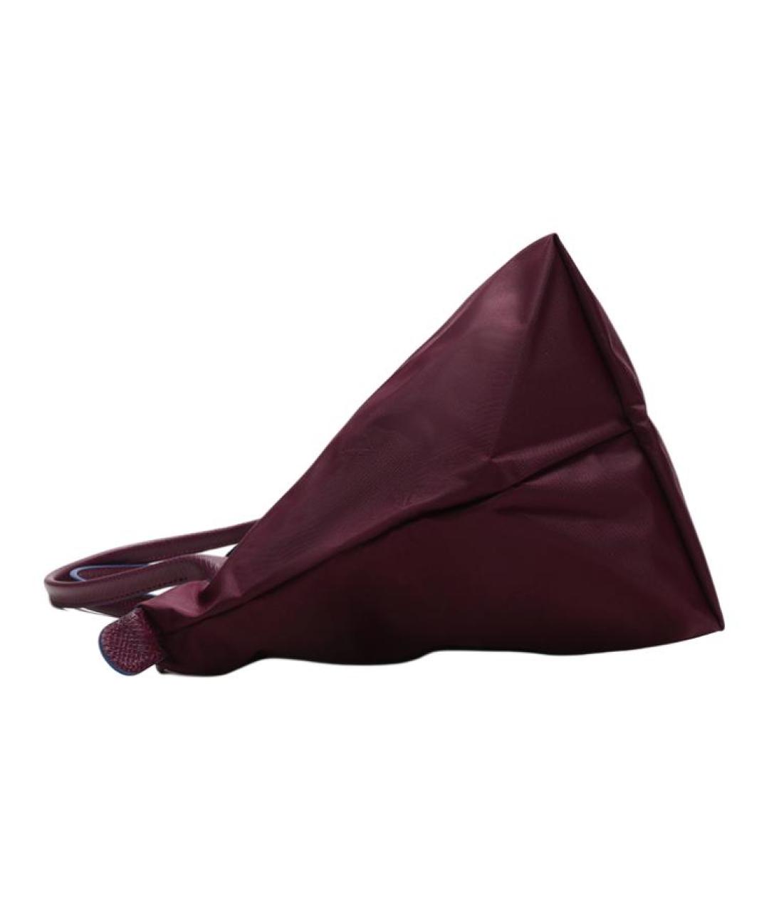 LONGCHAMP Бордовая хлопковая сумка через плечо, фото 6