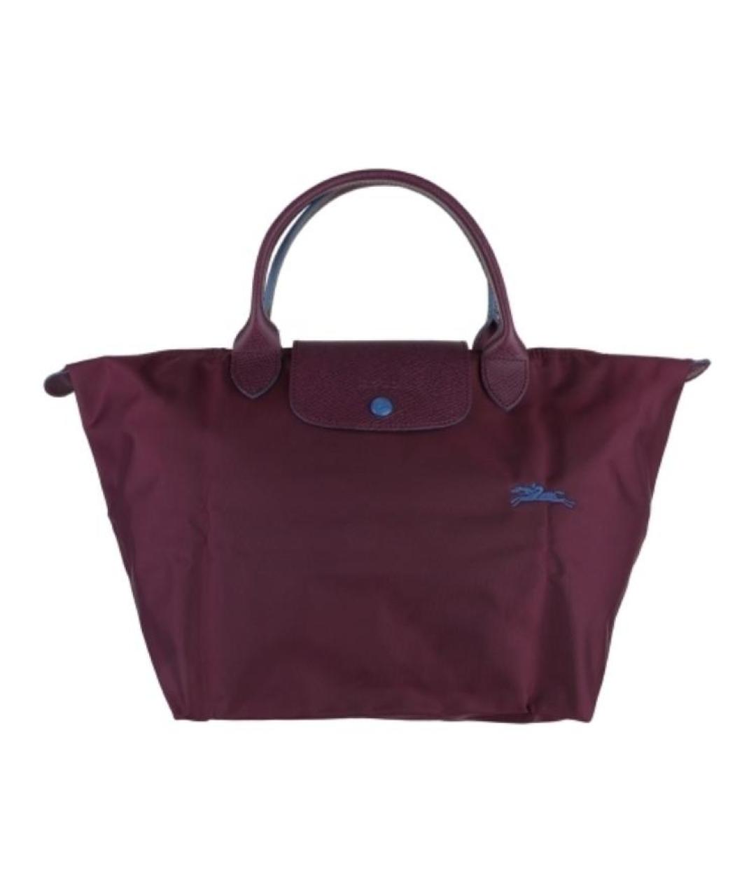 LONGCHAMP Бордовая хлопковая сумка через плечо, фото 1