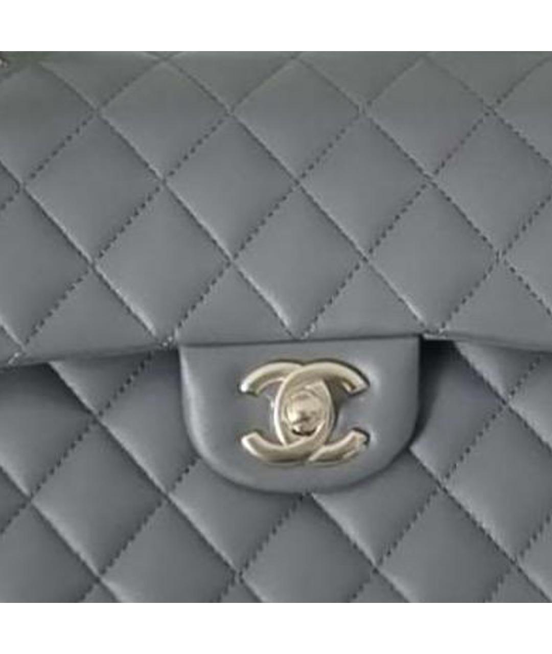 CHANEL Серая кожаная сумка через плечо, фото 2