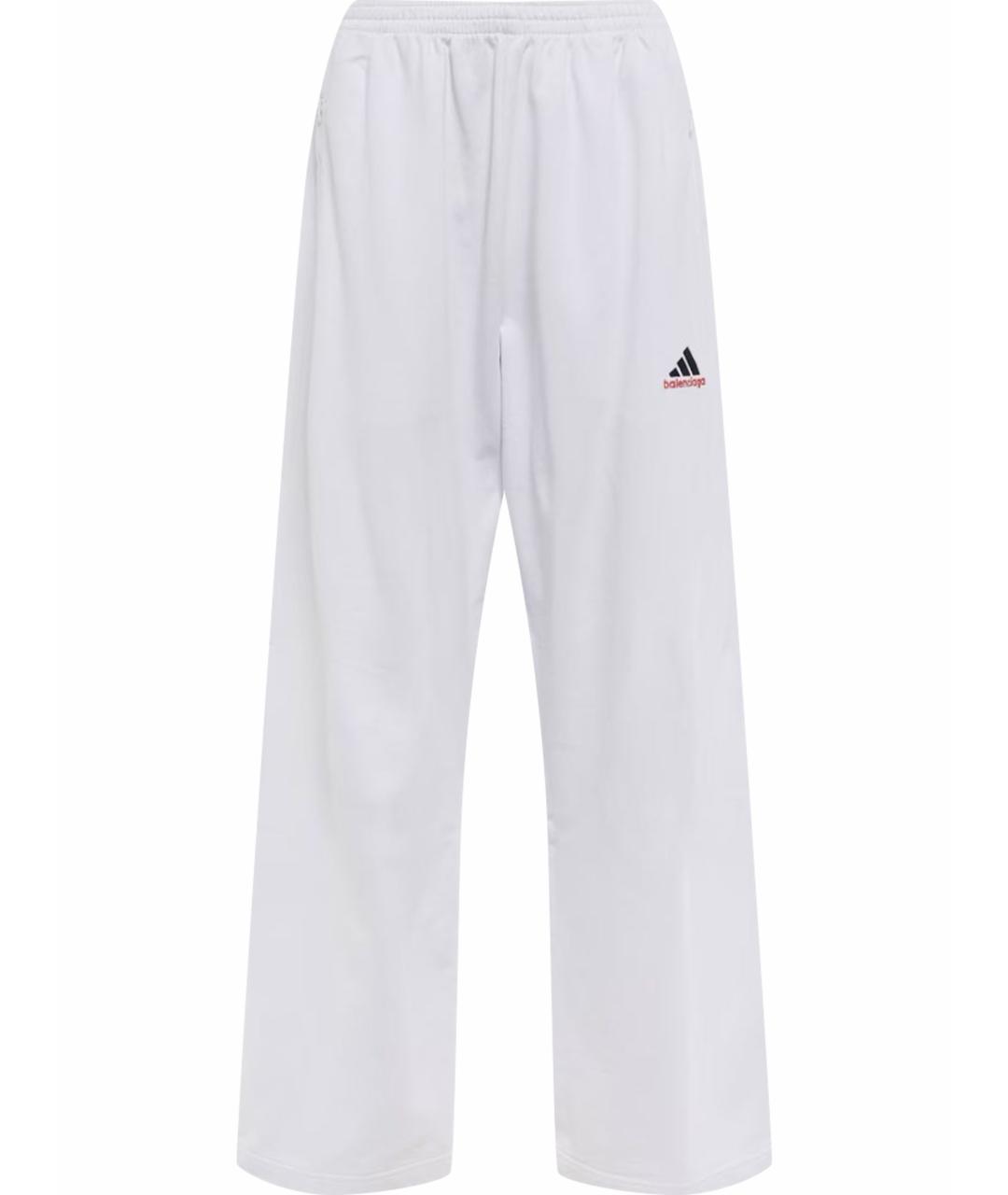 BALENCIAGA Белые хлопковые повседневные брюки, фото 1