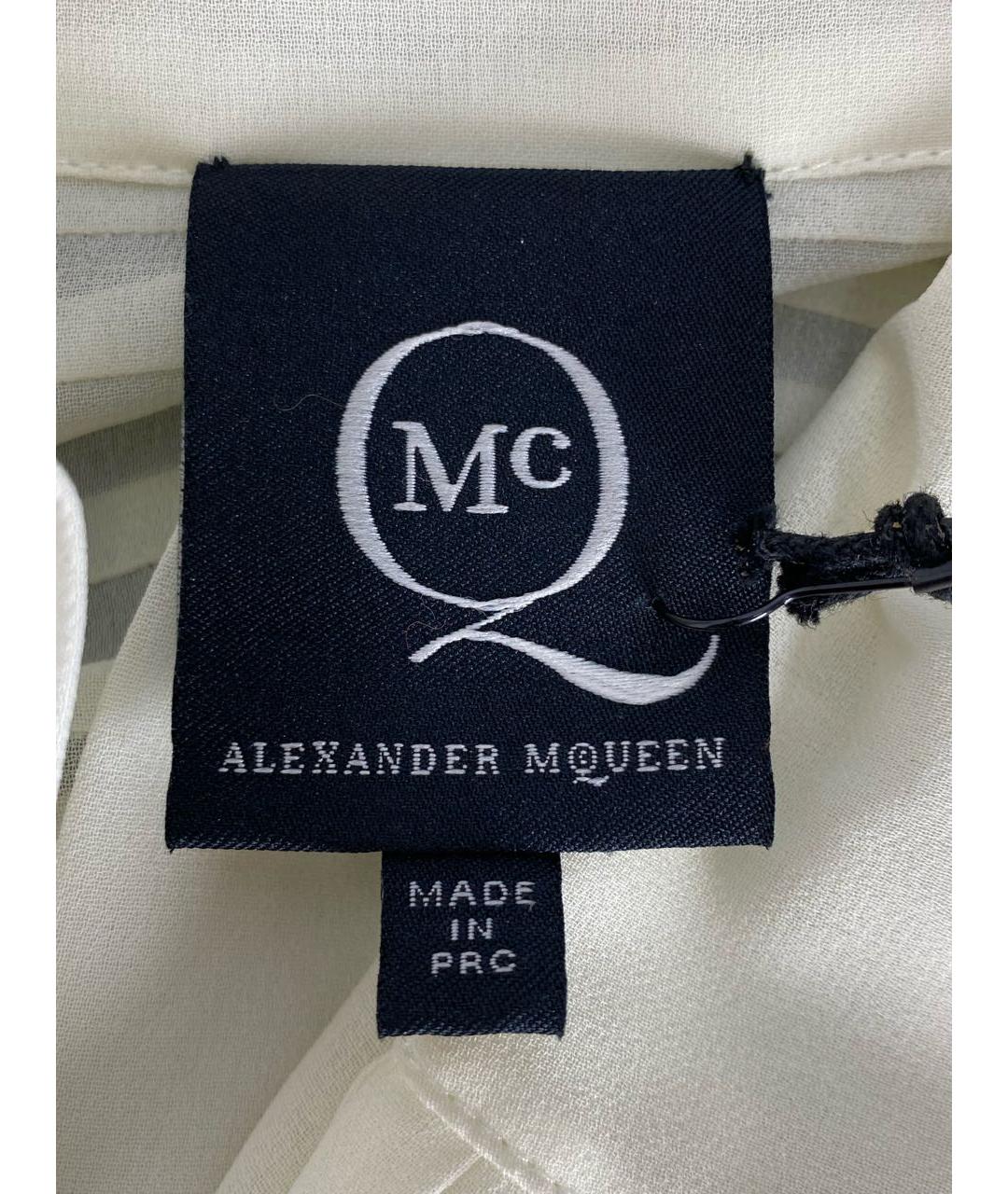 MCQ ALEXANDER MCQUEEN Белая полиэстеровая блузы, фото 4