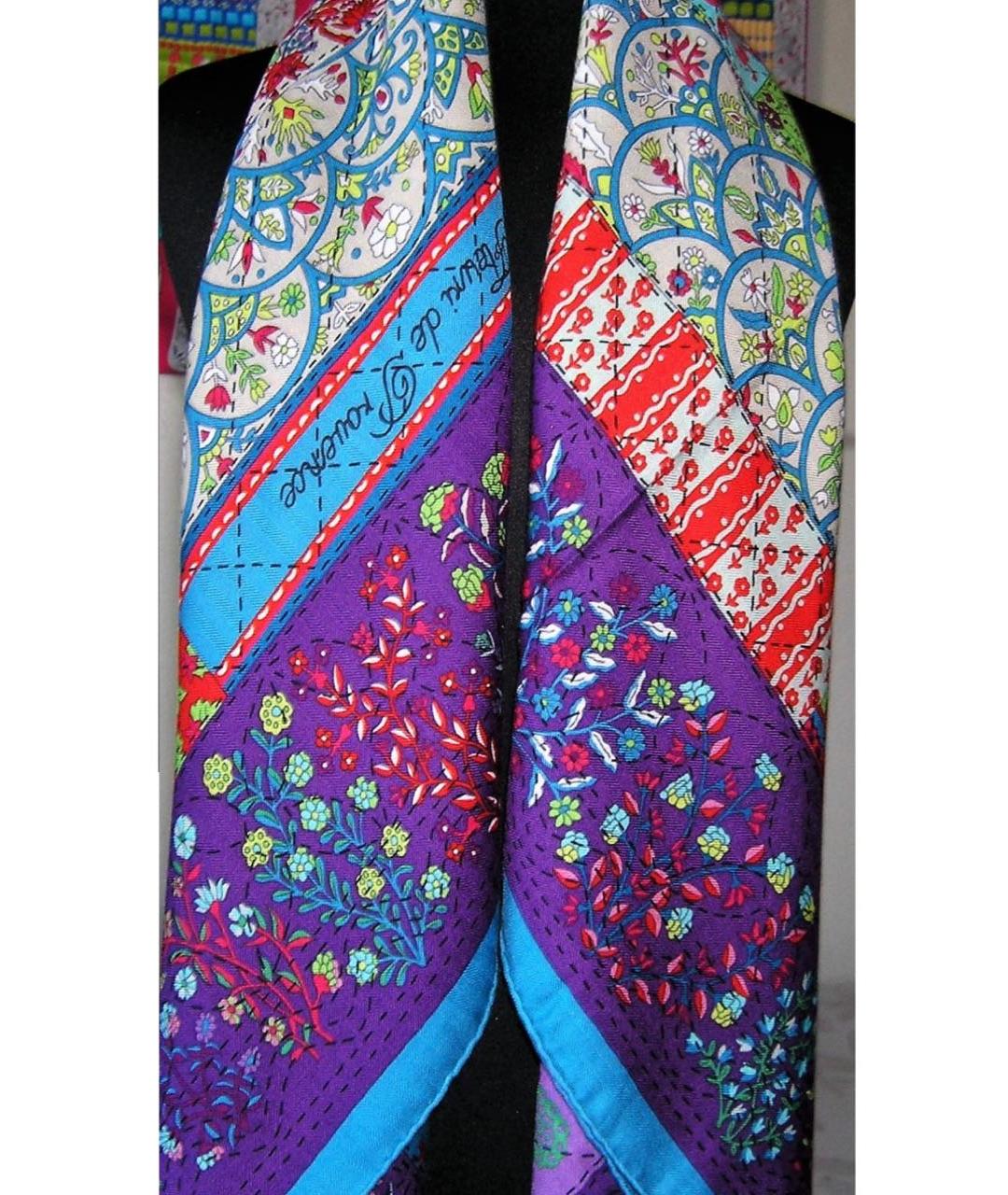 HERMES Мульти кашемировый платок, фото 4