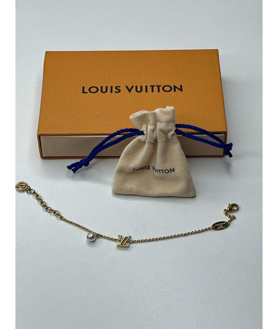 LOUIS VUITTON Золотой латунный браслет, фото 4