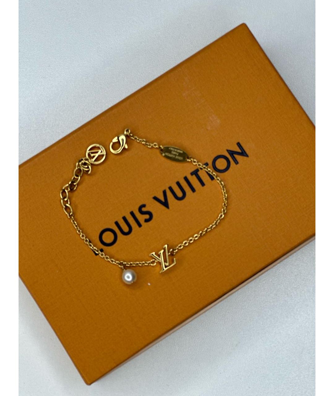 LOUIS VUITTON Золотой латунный браслет, фото 2