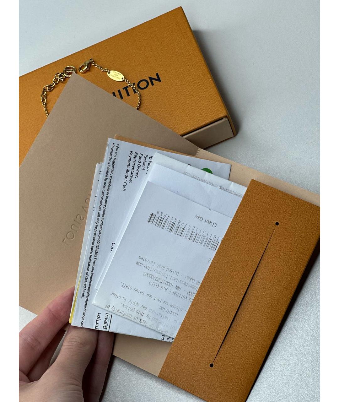 LOUIS VUITTON Золотой латунный браслет, фото 5