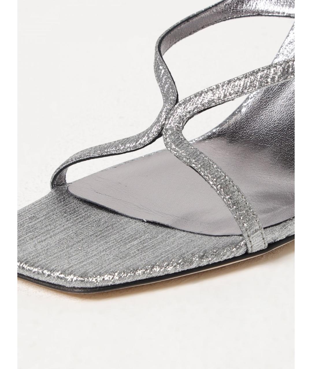 JIMMY CHOO Серебряные босоножки, фото 4