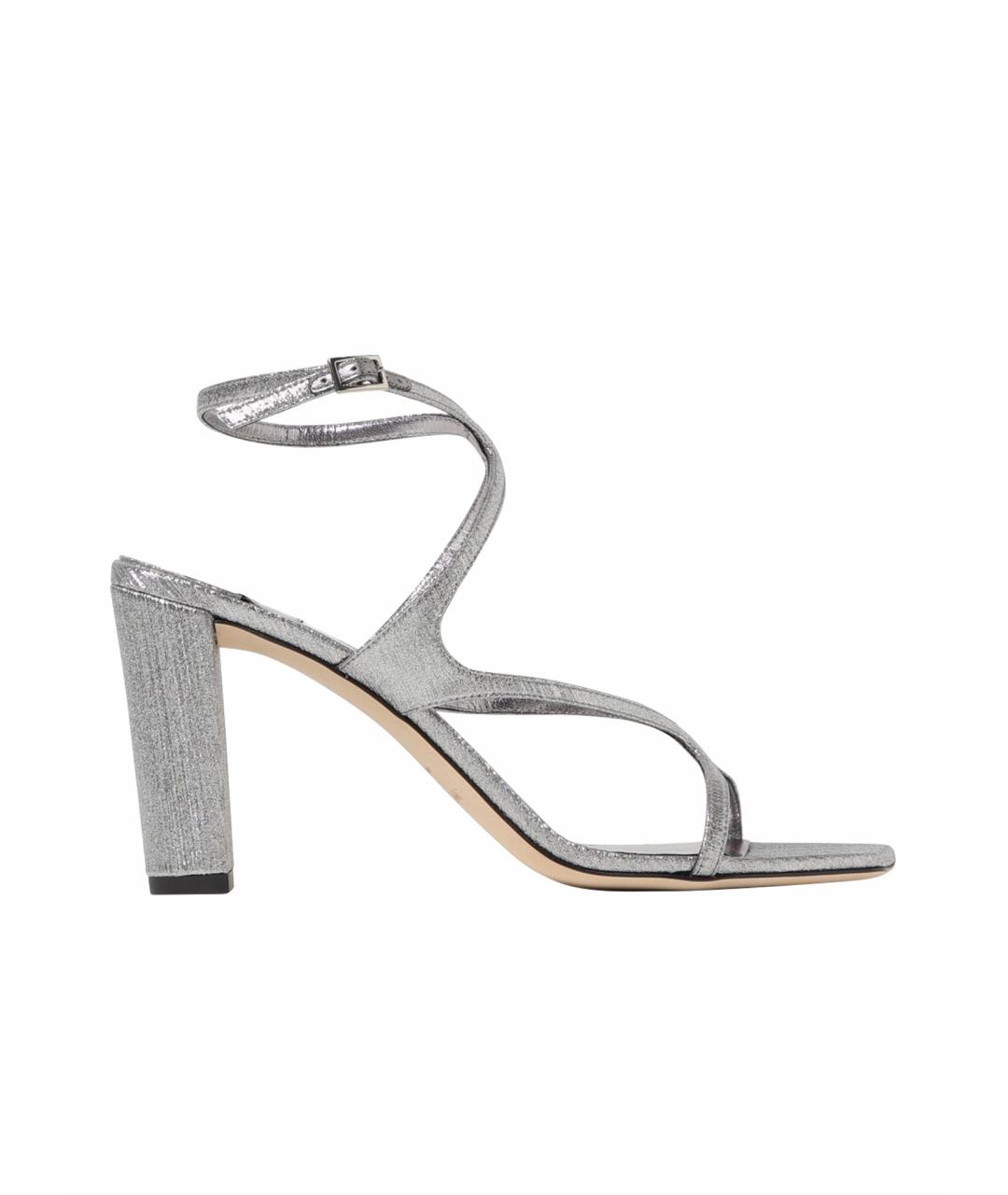 JIMMY CHOO Серебряные босоножки, фото 1