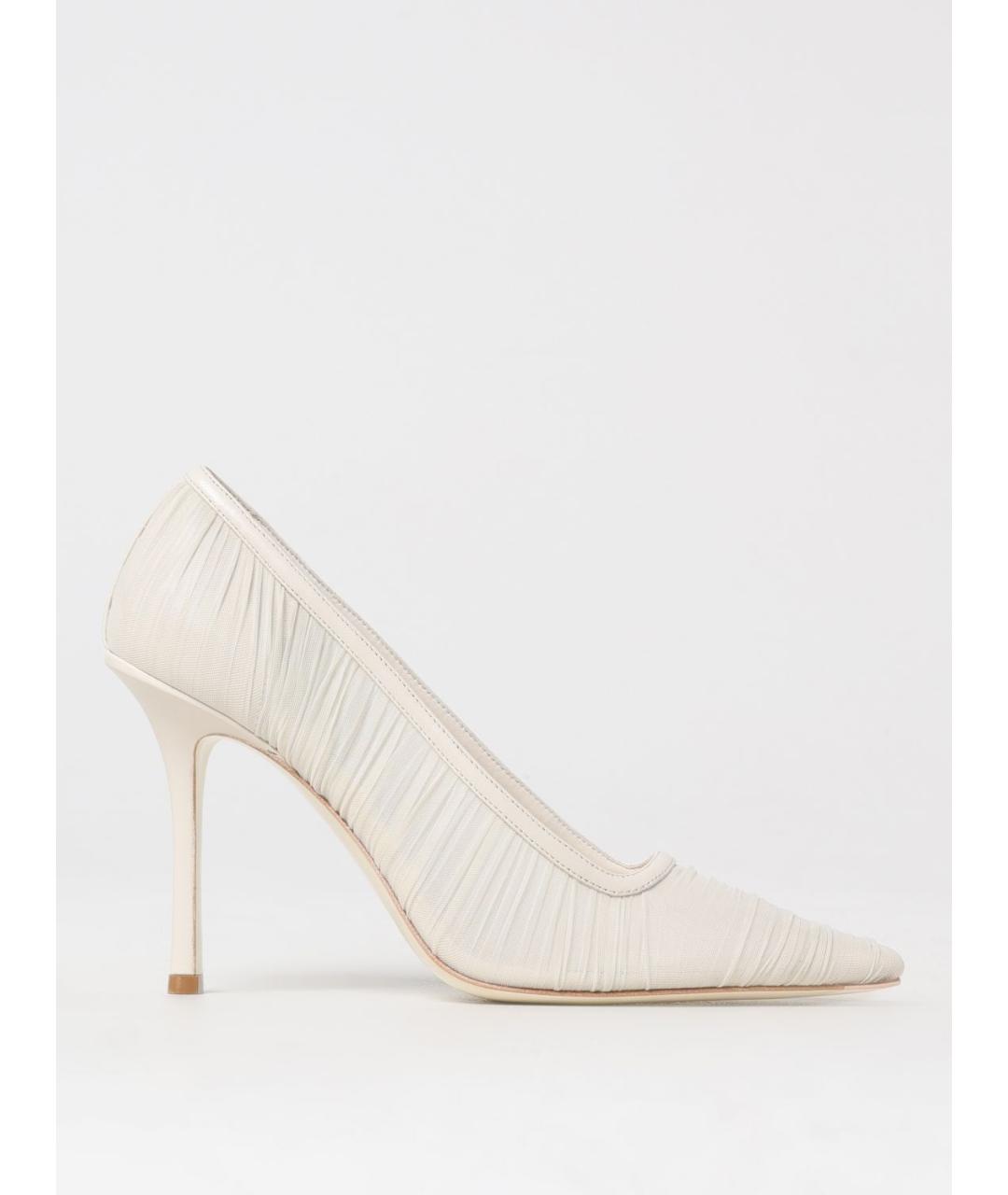 JIMMY CHOO Белые текстильные туфли, фото 5