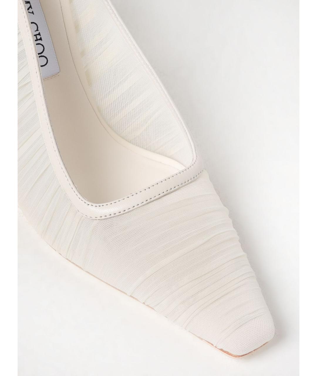JIMMY CHOO Белые текстильные туфли, фото 4