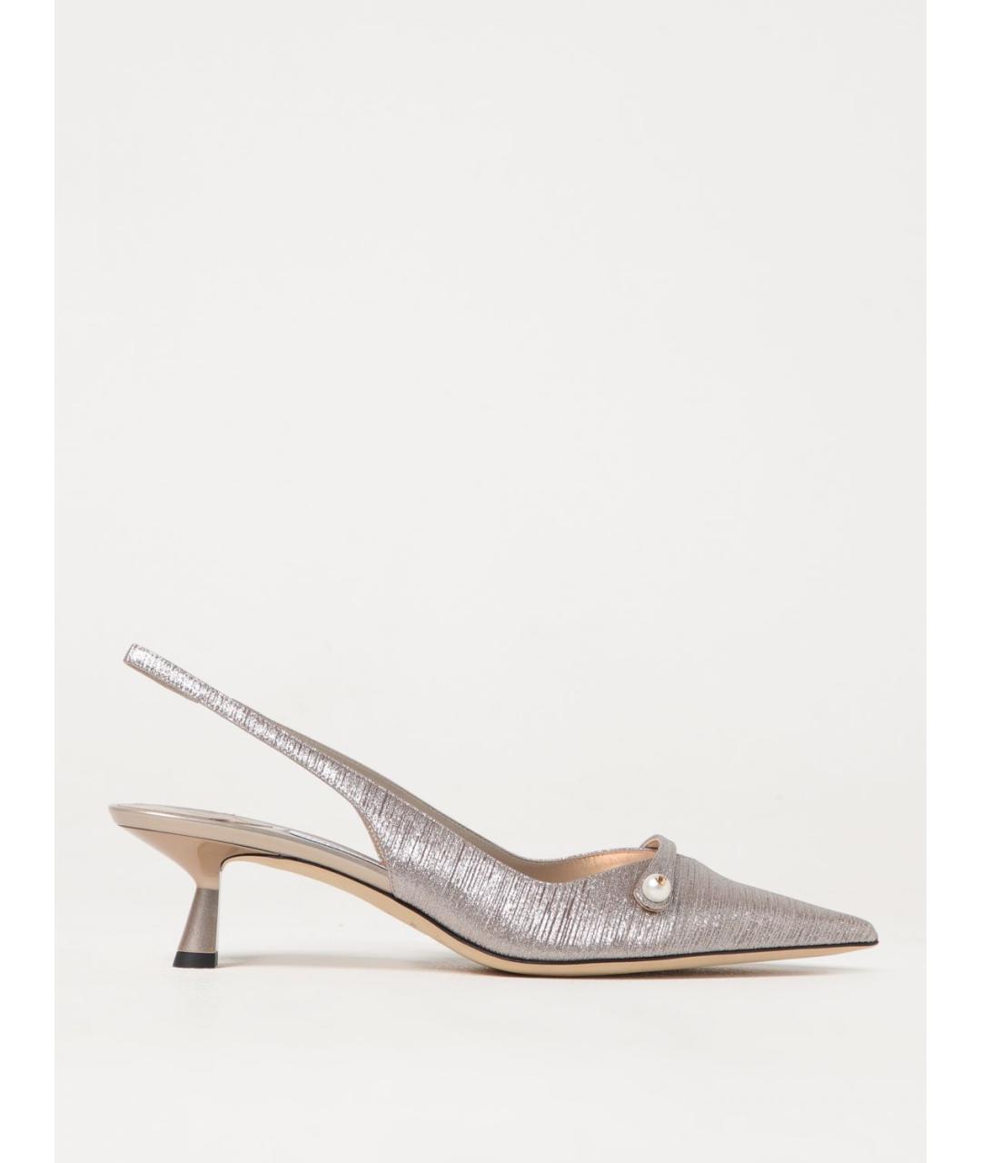 JIMMY CHOO Серебряные туфли, фото 5