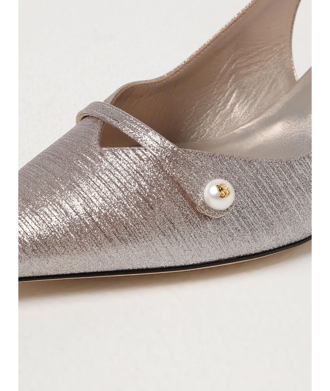 JIMMY CHOO Серебряные туфли, фото 4