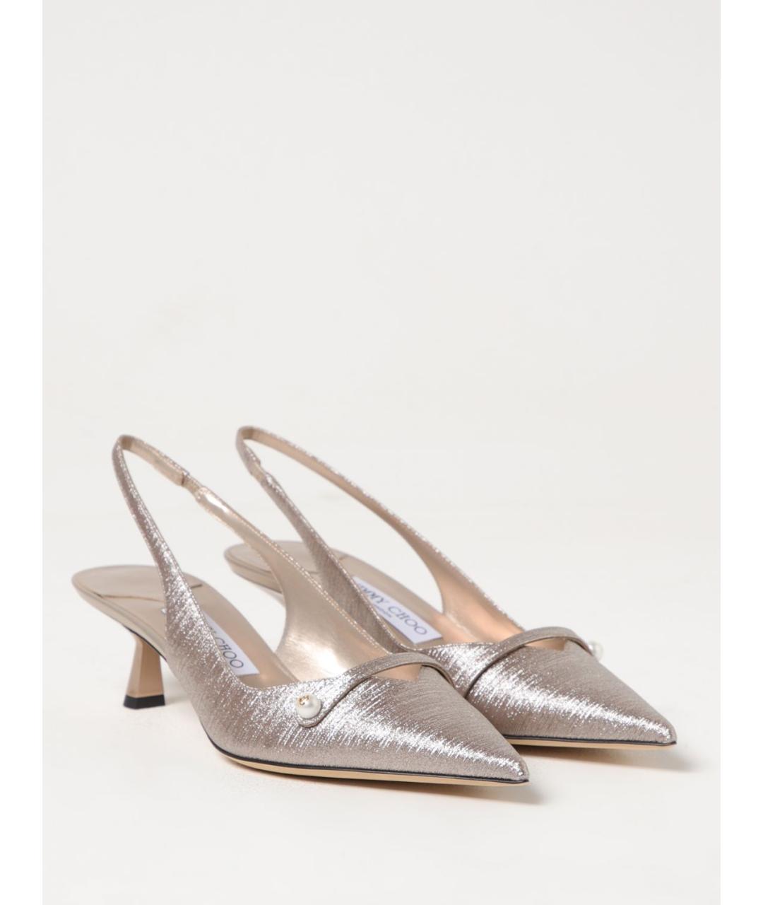 JIMMY CHOO Серебряные туфли, фото 2