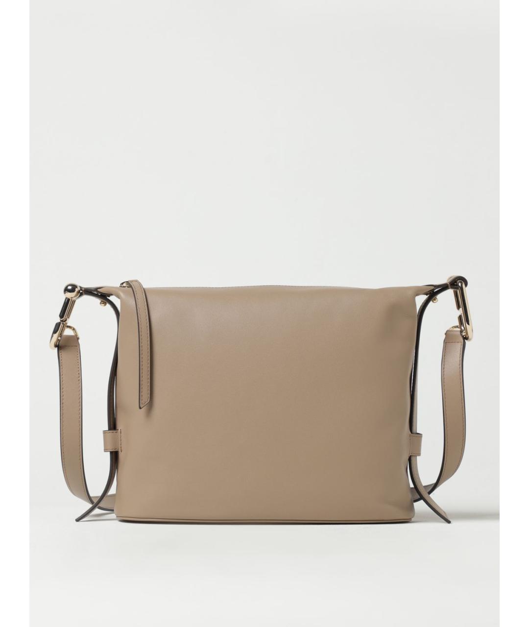 FURLA Бежевая кожаная сумка через плечо, фото 4