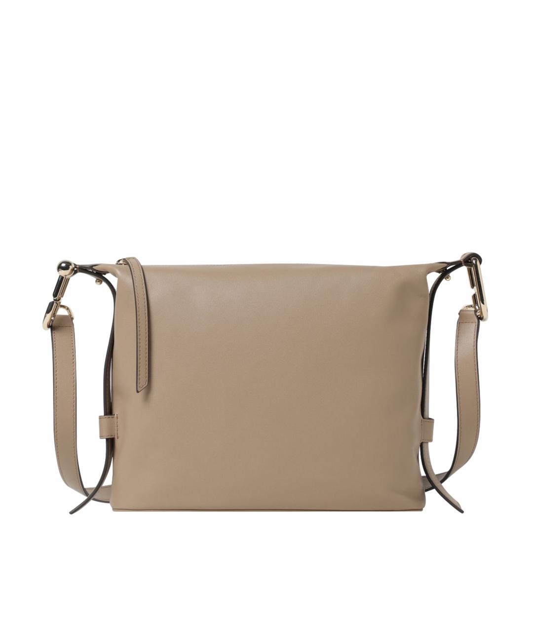 FURLA Бежевая кожаная сумка через плечо, фото 1