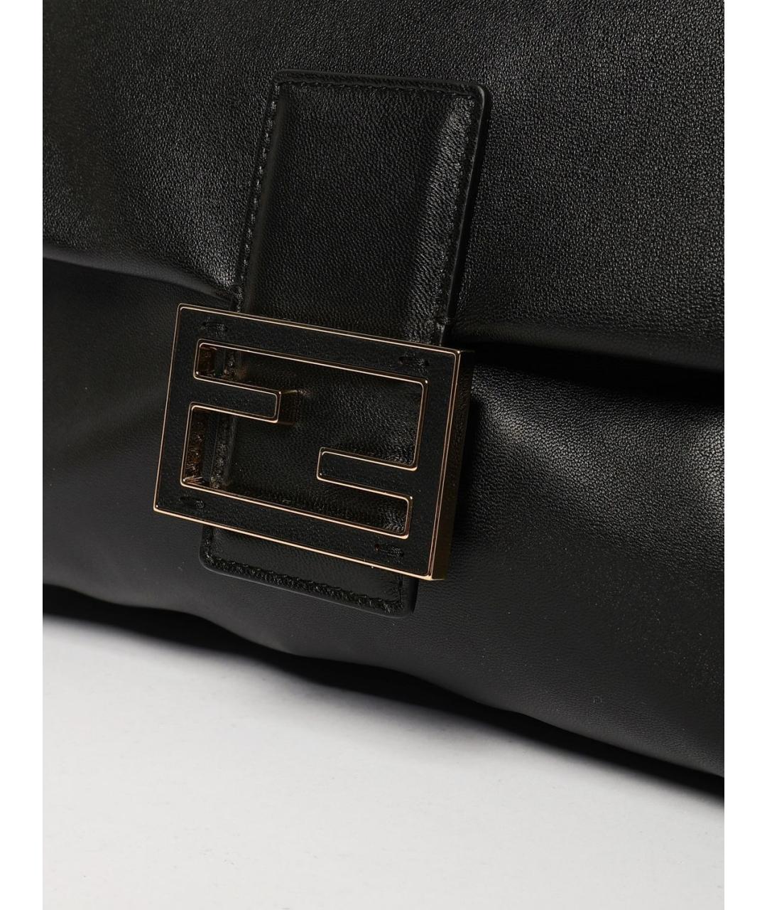FENDI Черная кожаная сумка через плечо, фото 4