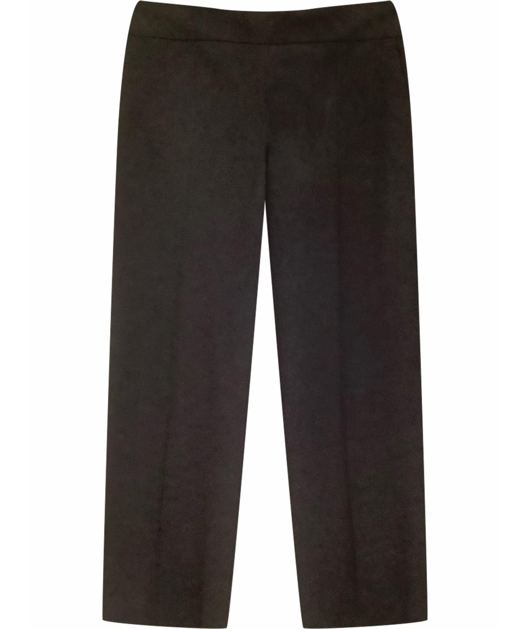 BRUNELLO CUCINELLI Черные шерстяные прямые брюки, фото 1