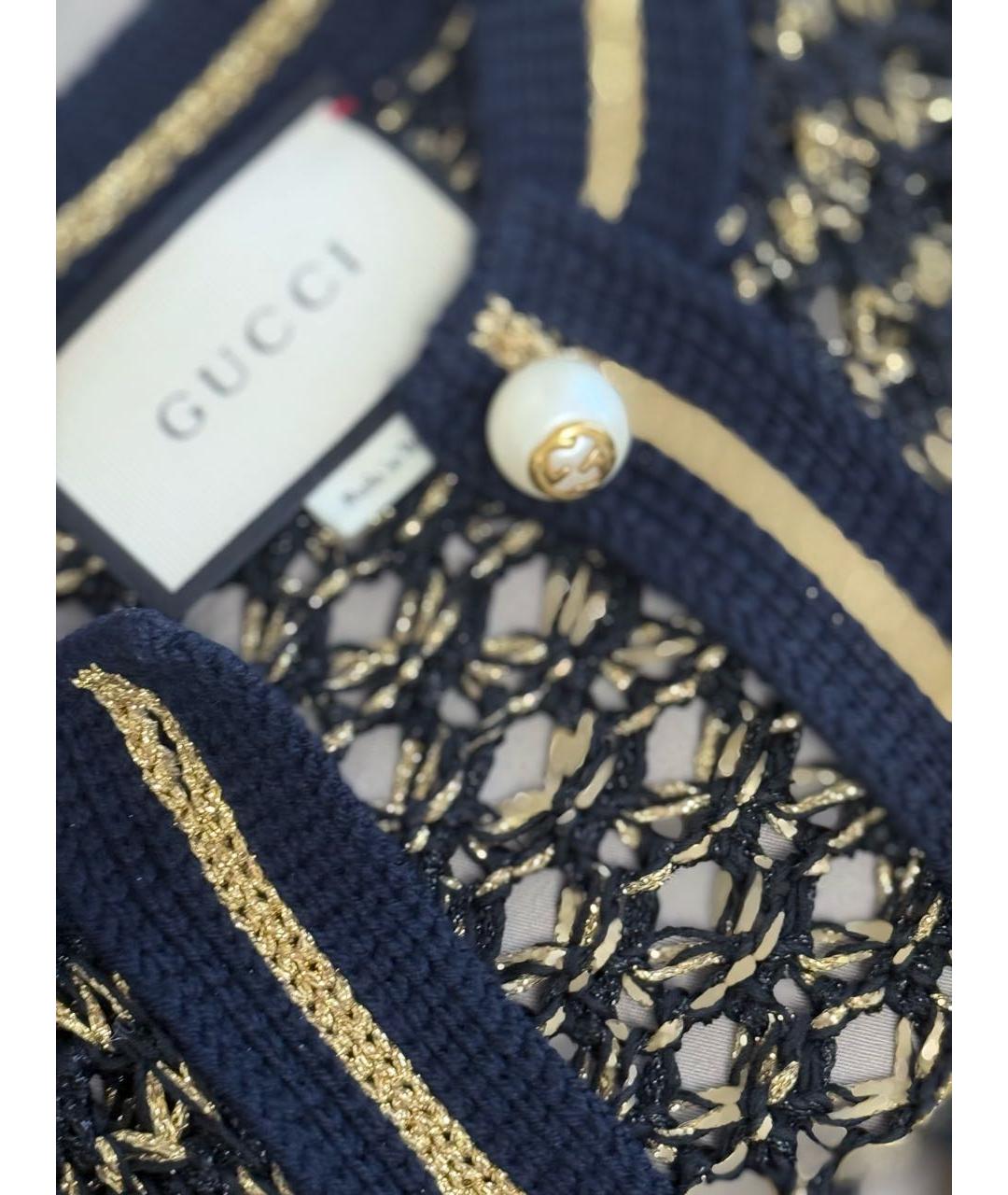 GUCCI Черный хлопковый кардиган, фото 4