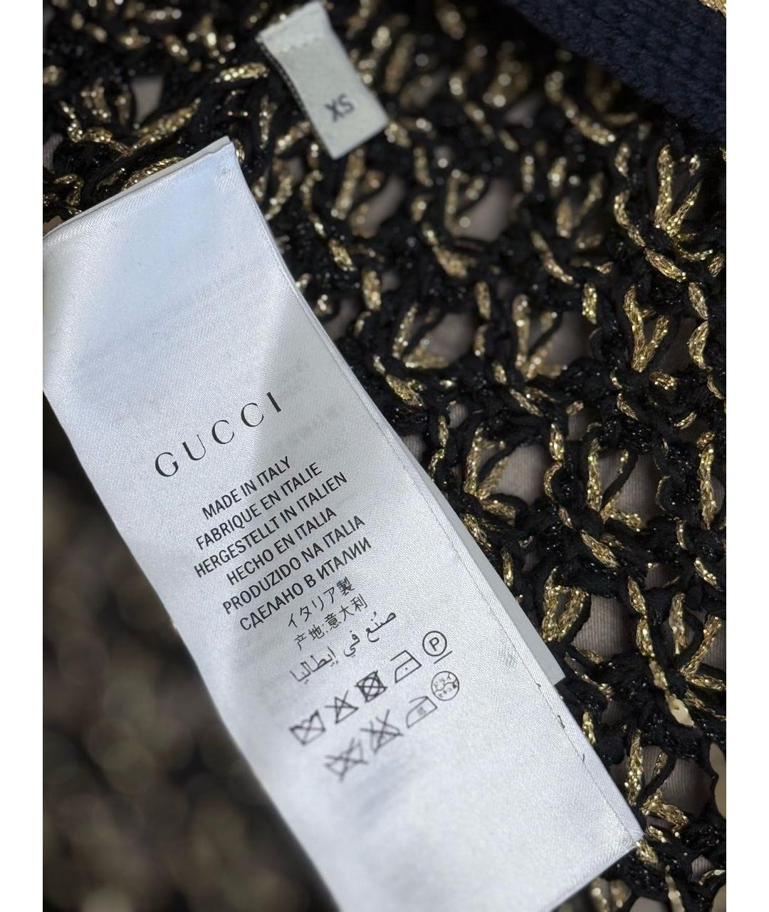 GUCCI Черный хлопковый кардиган, фото 5