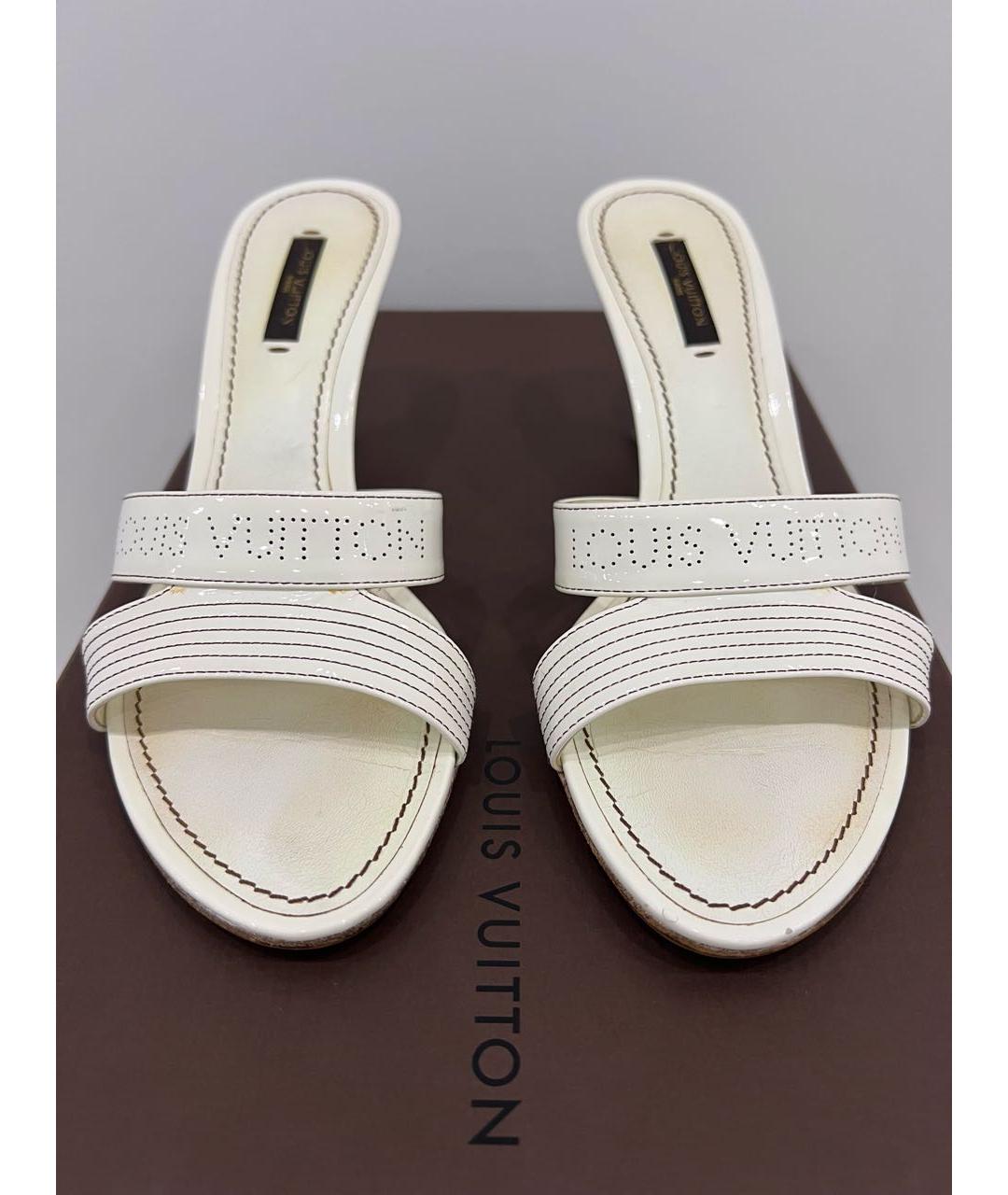 LOUIS VUITTON Белые мюли, фото 3