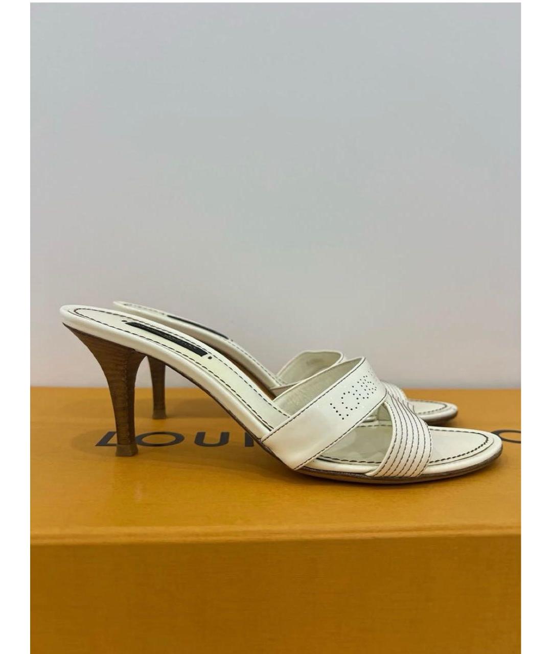 LOUIS VUITTON Белые мюли, фото 2