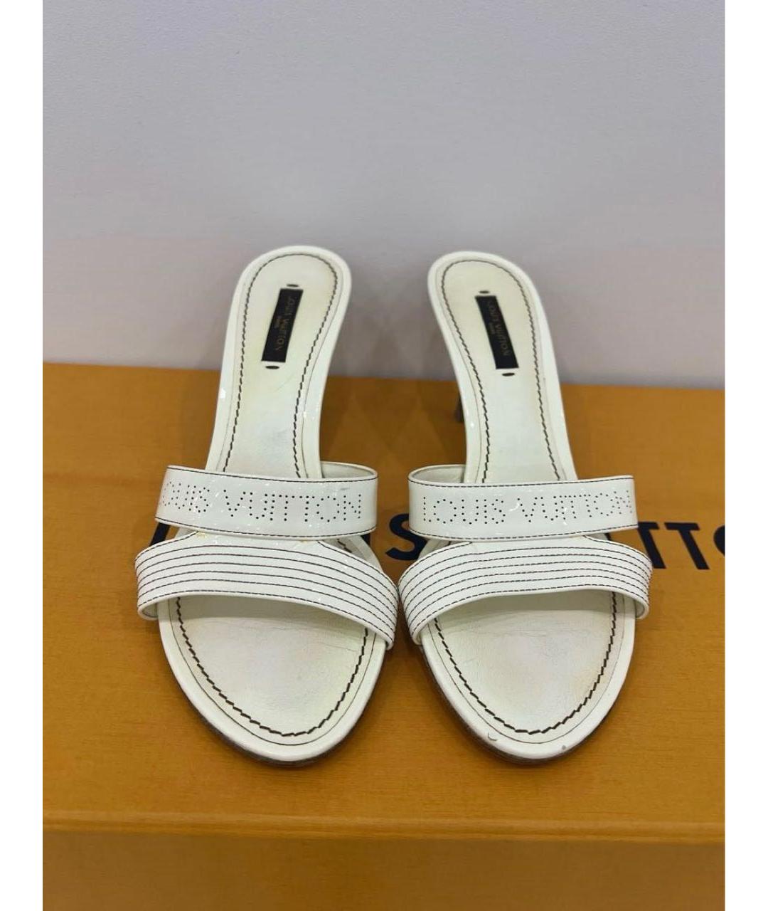 LOUIS VUITTON Белые мюли, фото 3