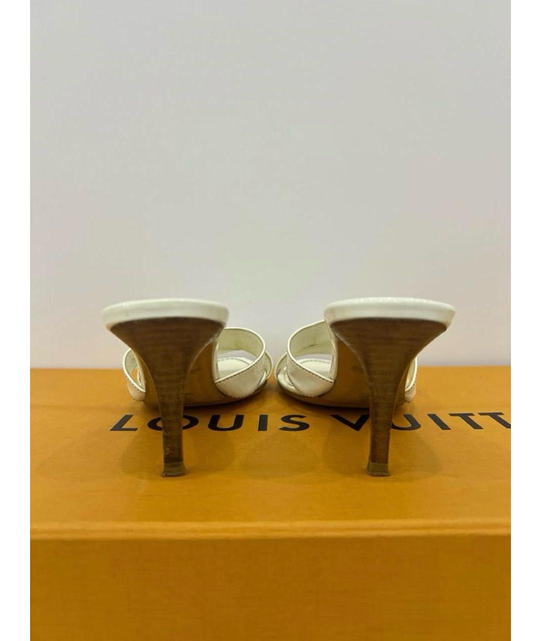 LOUIS VUITTON Белые мюли, фото 5