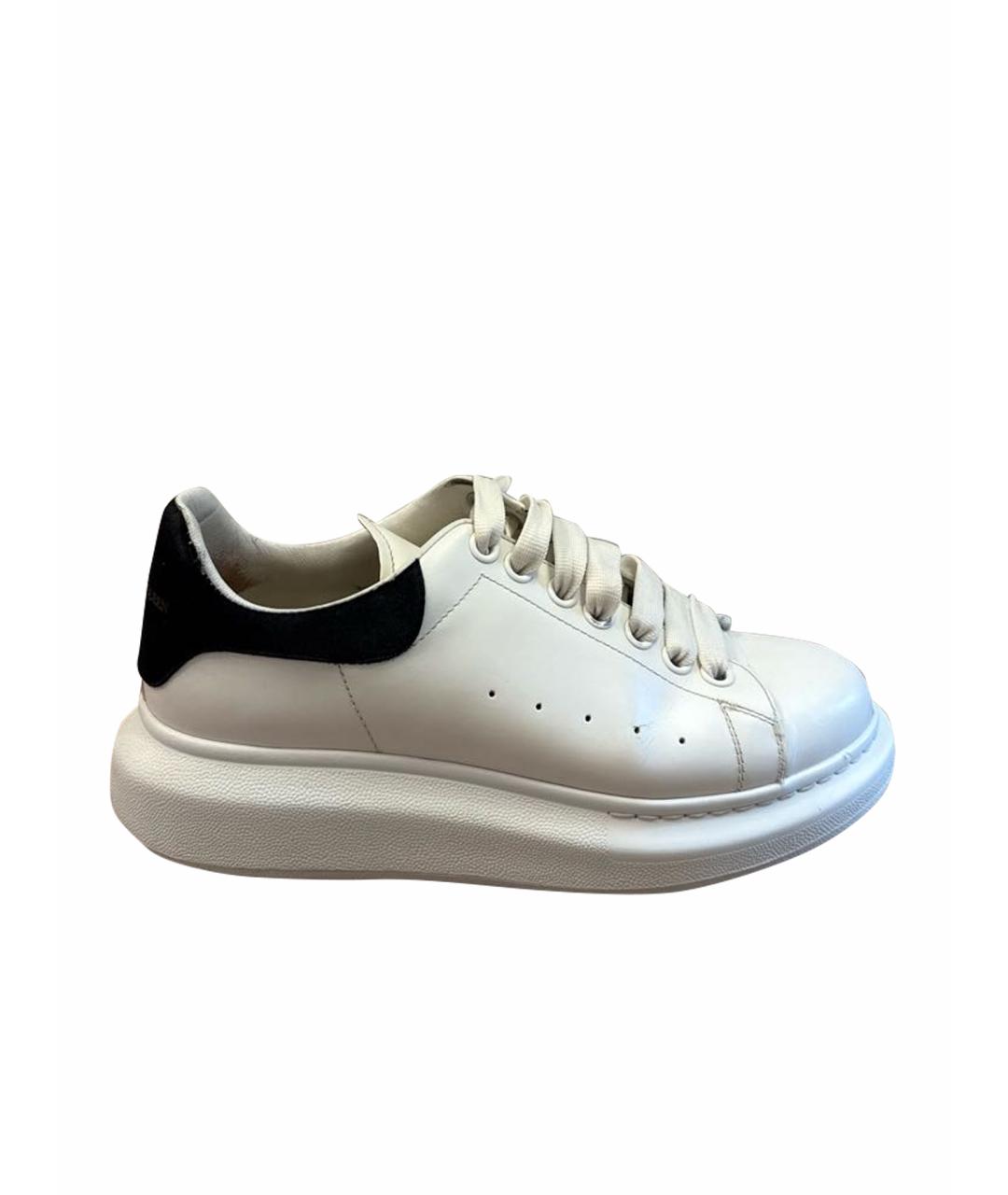 ALEXANDER MCQUEEN Белые кожаные кроссовки, фото 1