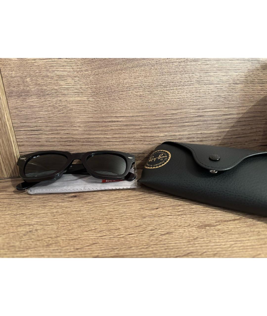 RAY BAN Черные солнцезащитные очки, фото 4