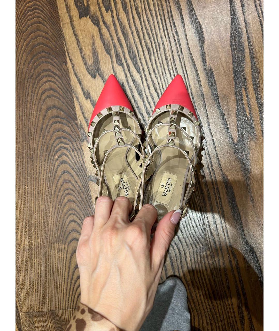 VALENTINO Красные кожаные туфли, фото 2